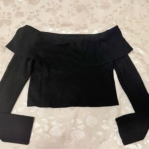 Wild Fable Black Ribbed Top